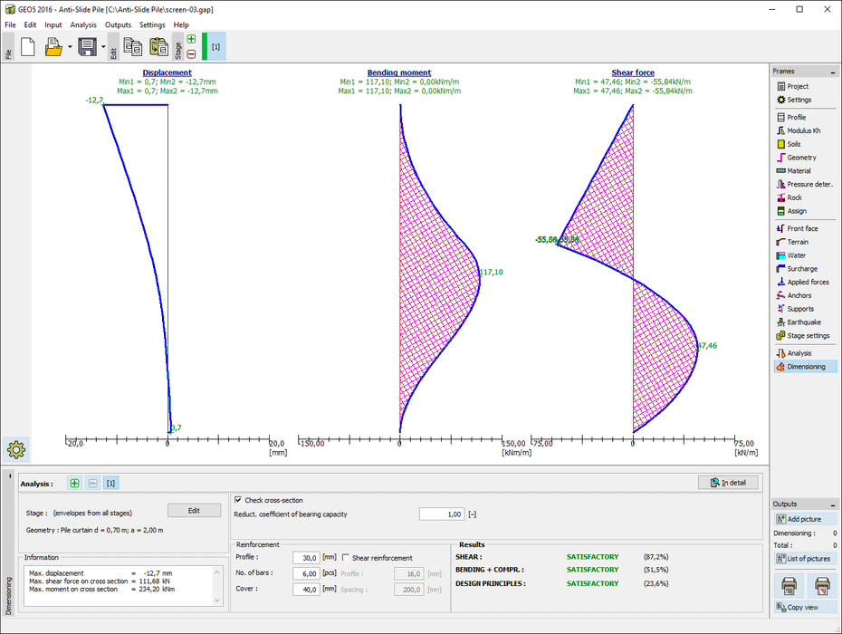 GEO5 Anti-Slide Pile