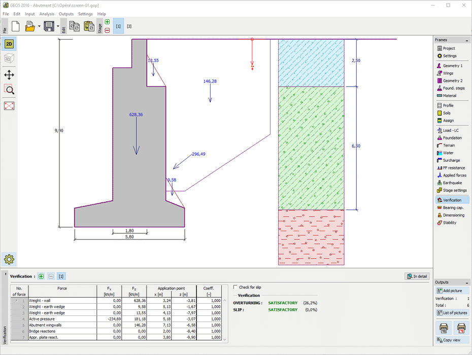 GEO5 Abutment