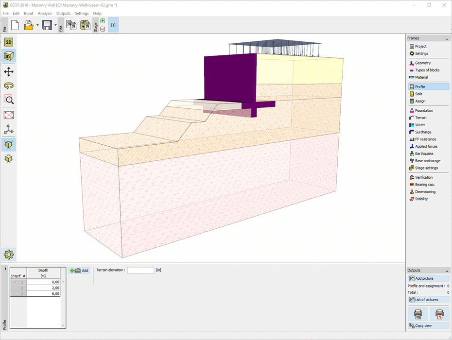 GEO5 Masonry Wall