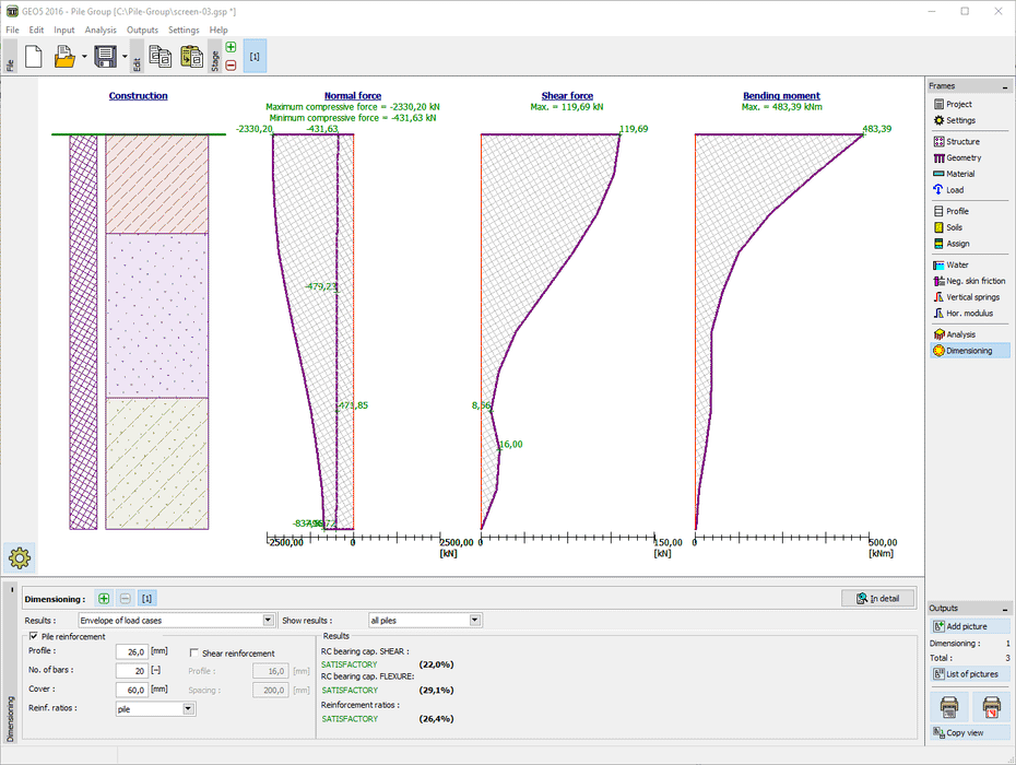 GEO5 Pile Group