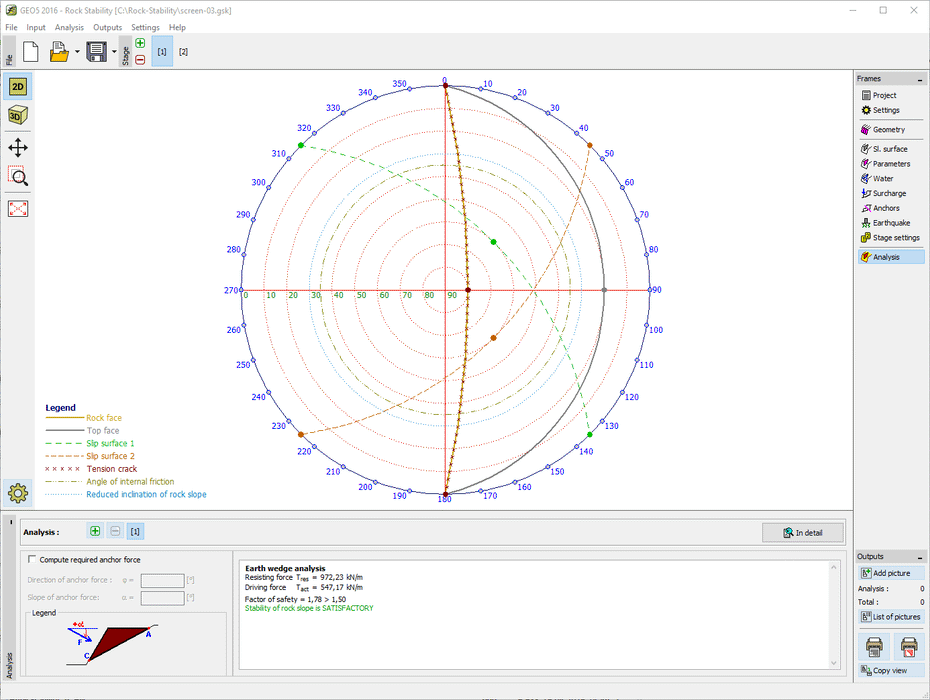 GEO5 Rock Stability