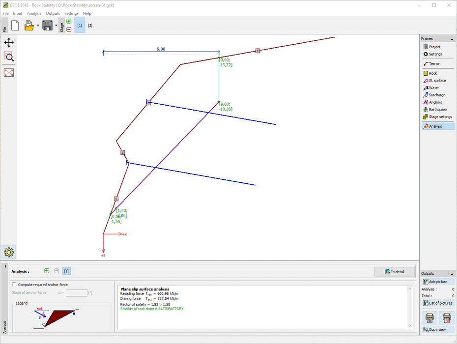 GEO5 Rock Stability