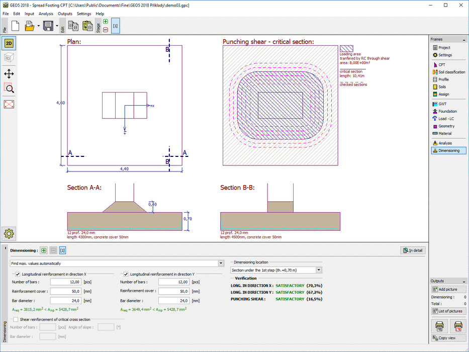 GEO5 Spread Footing CPT